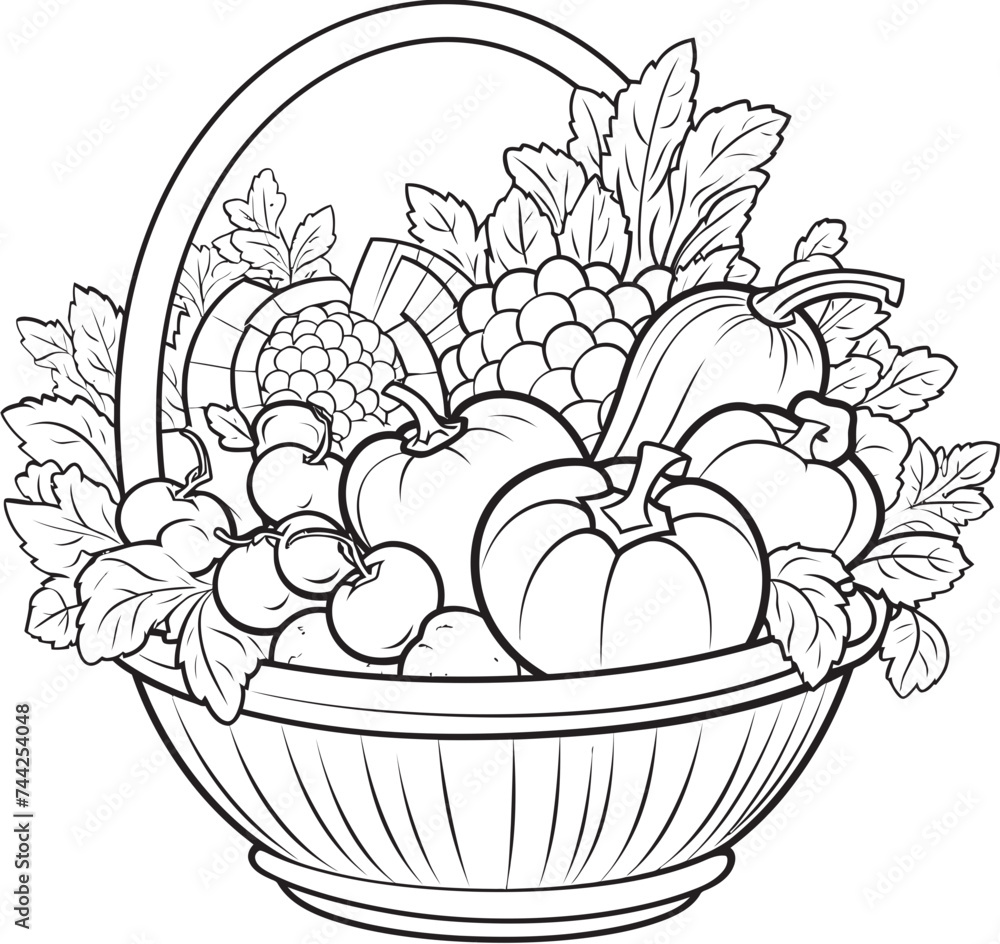 Wholesome Wonders Coloring Pages of Farm to Table Vegetables Bountiful Beauty Coloring Natures Bounty in a Basket Wholesome Wonders Coloring Pages of Farm to Table Vegetables Bountiful Beauty Coloring Natures Bounty in a Basket
