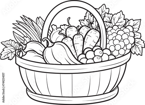 Fresh Finds Wholesome Veggie Basket Coloring Escapade Natures Palette Coloring Garden Glory