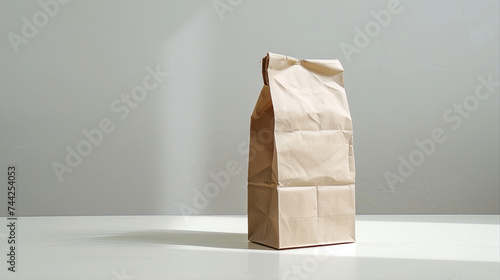 brown shopping paper bag mockup