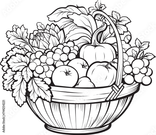 Rainbow Harvest Colorful Vegetable Bounty Coloring Spectacle Natures Delight Vibrant Veggie Basket Coloring Bonanza