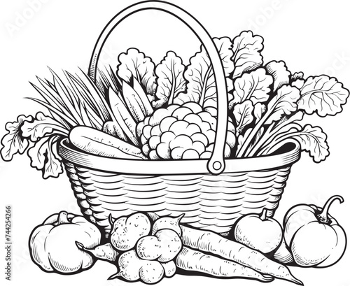 A Sprout of Inspiration Color Your Own Vegetable World Brushstrokes of Bounty Color a Basketful of Natures Gifts