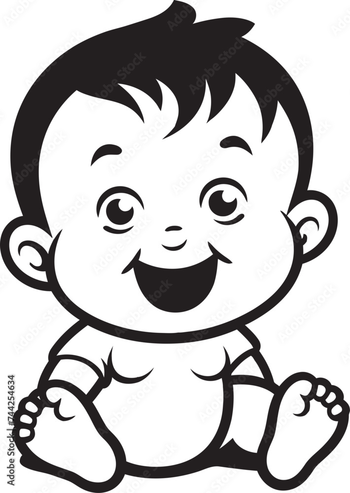 Darling Chuckles Baby Laugh Emblem Baby Glee Laughing Icon Design