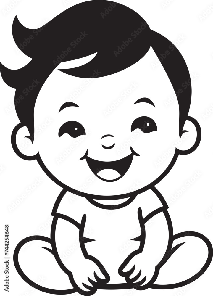 Tiny Laughter Baby Icon in Black Vector Laughing Baby Delight Icon Vector Tiny Laughter Baby Icon in Black Vector Laughing Baby Delight Icon Vector