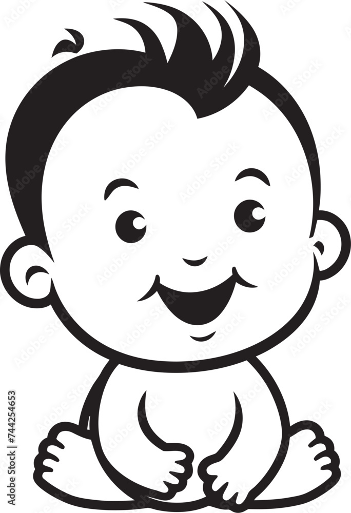 Babys Giggles Smiling Design Icon Joyful Little One Laughing Vector Graphics Babys Giggles Smiling Design Icon Joyful Little One Laughing Vector Graphics