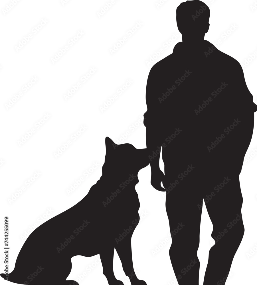 Bonded by Design Vector Logo for Dog and Owner Duo Tailored Tails Iconic Black Logo for Dog and Owner Bonded by Design Vector Logo for Dog and Owner Duo Tailored Tails Iconic Black Logo for Dog and Owner