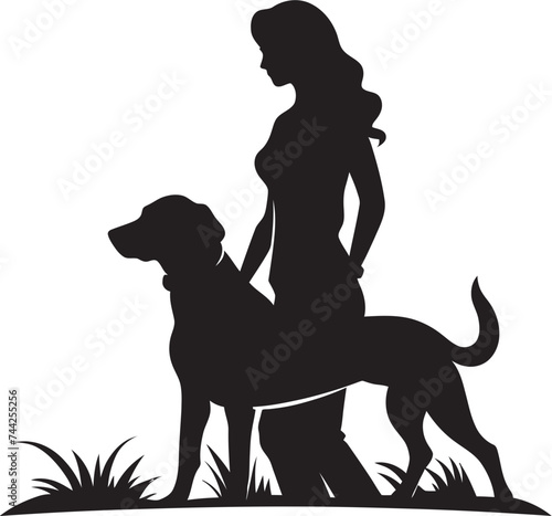Bonded by Design Vector Design for Dog and Owner Connection Fur ever Friends Iconic Black Logo for Canine and Companion