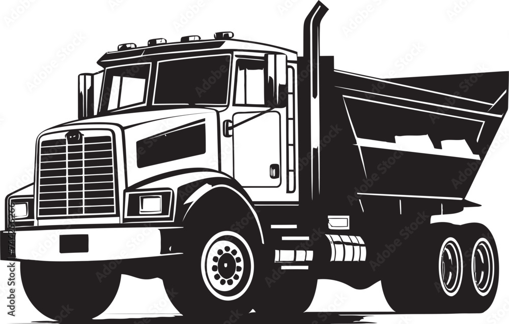 Efficiency at Its Best Dumper Logo Vector Power and Precision Industrial Dump Truck Icon Efficiency at Its Best Dumper Logo Vector Power and Precision Industrial Dump Truck Icon