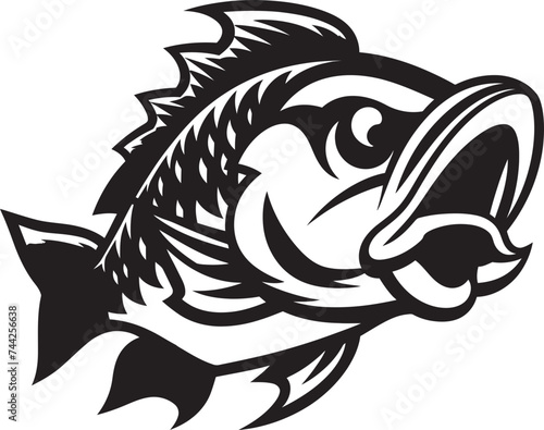 Marine Majesty Tropical Fish Black Icon Tropical Temptations Black Exotic Fish Design
