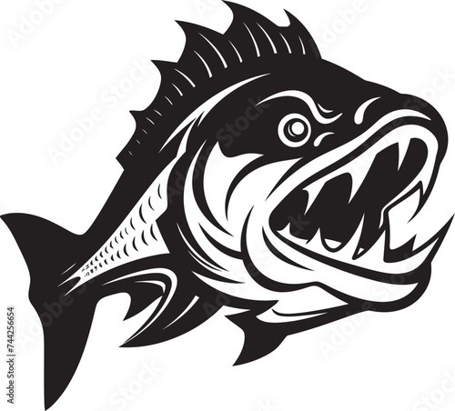 Tropical Temptations Black Exotic Fish Design Vector Verve Fish Logo Iconography