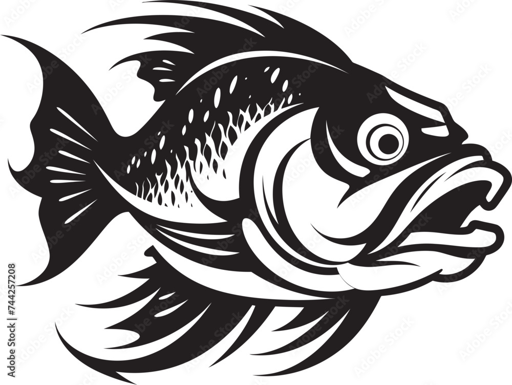 Azure Abyss Black Tropical Fish Vector Tropical Thrive Vector Iconic Fish Design Azure Abyss Black Tropical Fish Vector Tropical Thrive Vector Iconic Fish Design
