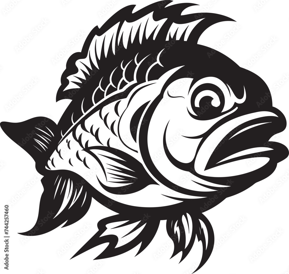 Spectral Swim Feared Fish Vector Graphics Shadow Strike Black Mascot Logo Design Spectral Swim Feared Fish Vector Graphics Shadow Strike Black Mascot Logo Design