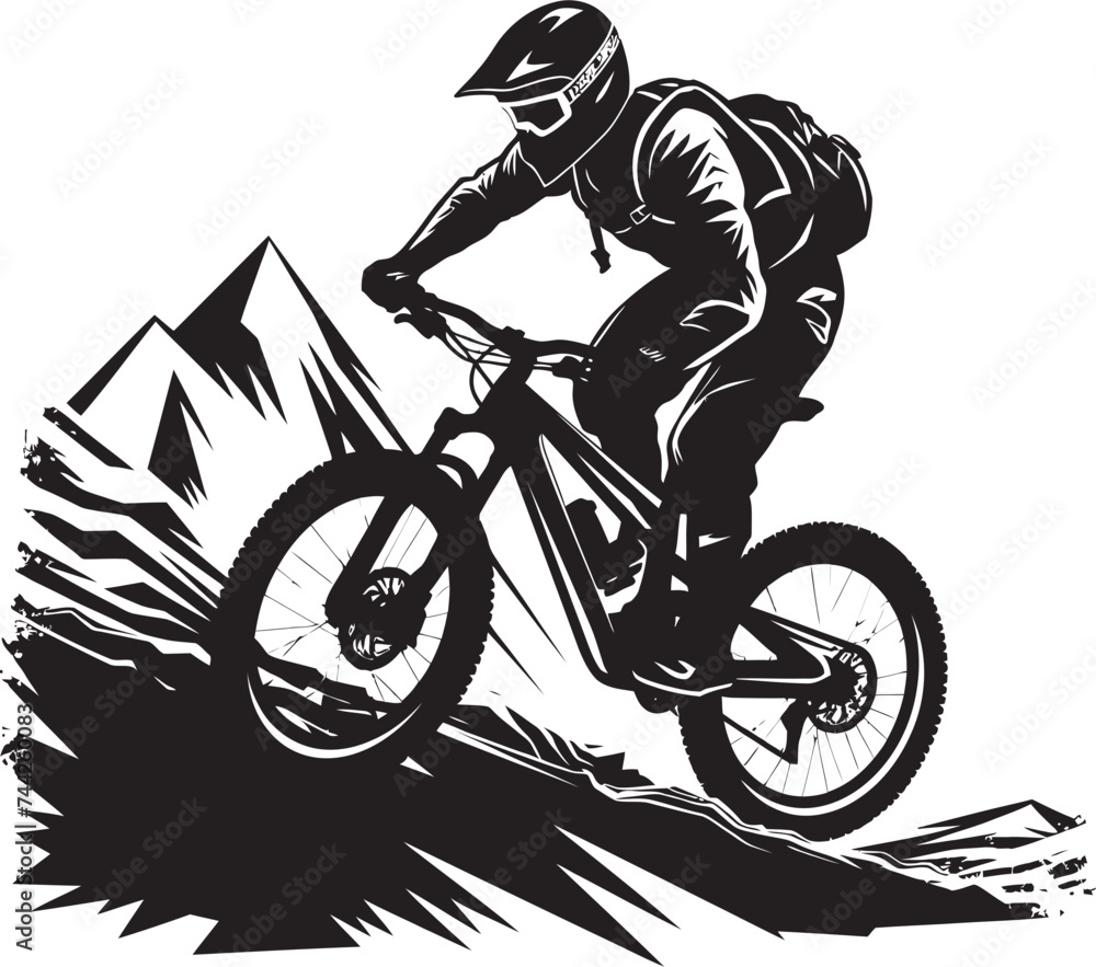 Adrenaline Thrill Downhill Bike Emblem Velocity Vista Iconic Biker Graphics Adrenaline Thrill Downhill Bike Emblem Velocity Vista Iconic Biker Graphics