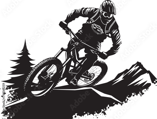 Edge Expedition Iconic Downhill Graphics Trailblazer Triumph Vector Biker Emblem