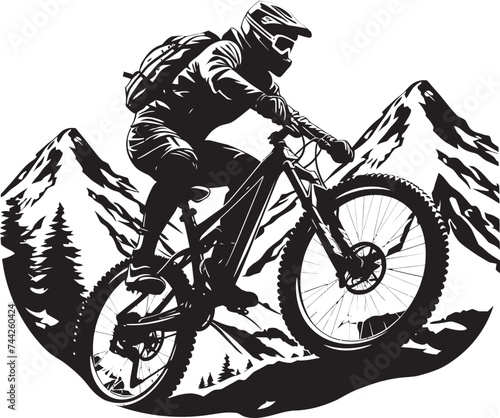 Peak Plunge Iconic Bike Design Gravity Glide Downhill Logo
