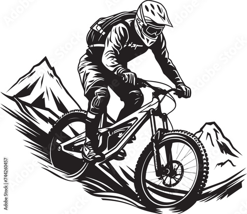 Slope Surge Black Downhill Icon Wild Ride Iconic Bike Graphics