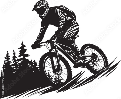 Edge Expedition Black Bike Emblem Summit Sprinter Iconic Downhill Logo © BABBAN