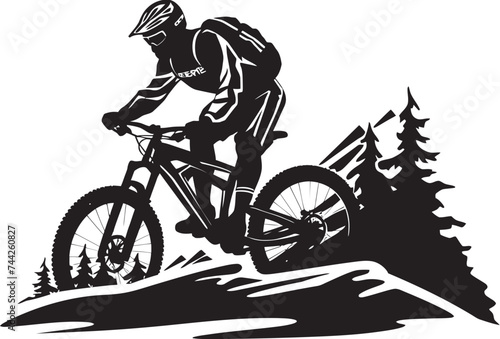 Trailblazer Triumph Black Emblem Icon Rapid Descent Iconic Mountain Biker Logo