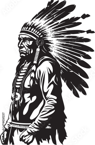 Thunder Guardian Iconic Chief Vector Sky Walker Chief Emblem Graphics