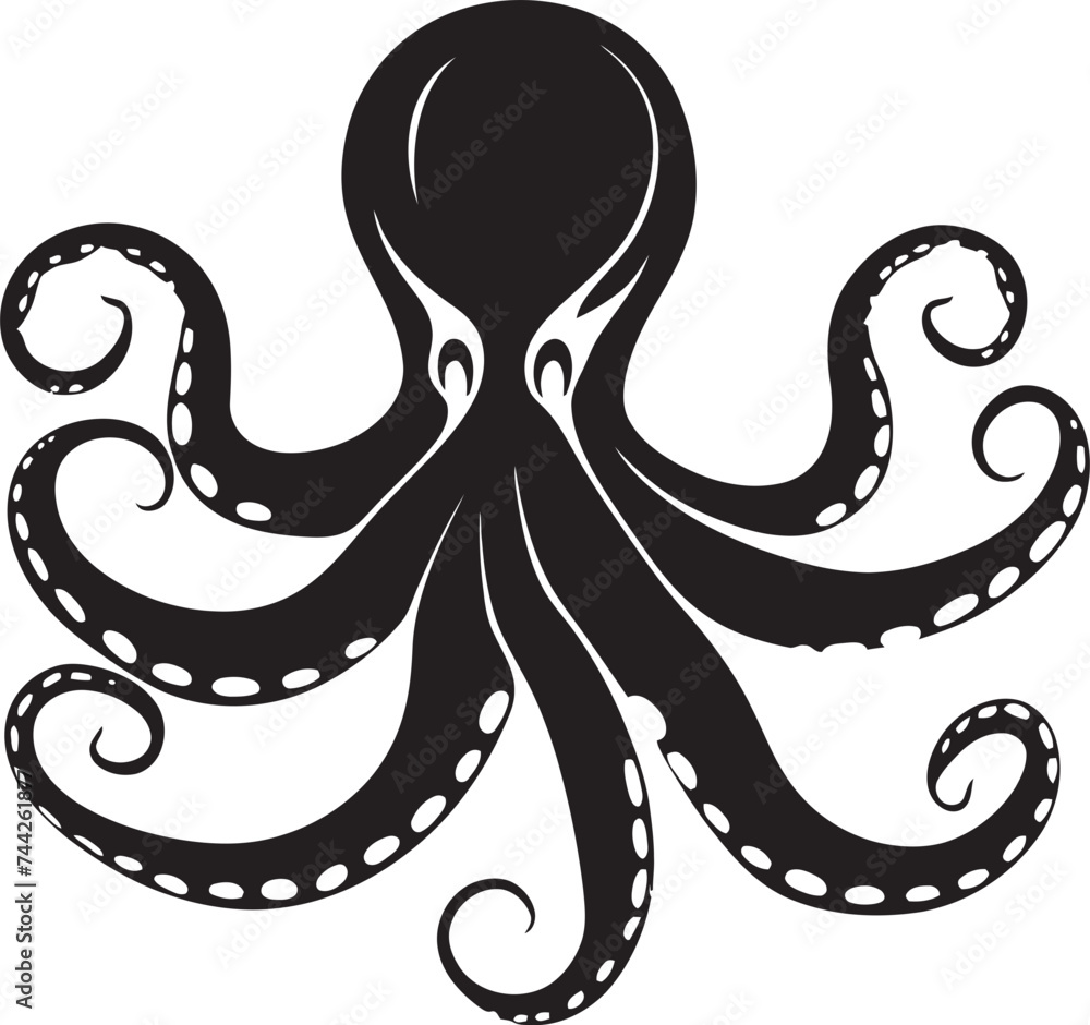 Abyssal Authority Octopus Icon Graphics Mystic Marine Vector Octopus Emblem Abyssal Authority Octopus Icon Graphics Mystic Marine Vector Octopus Emblem