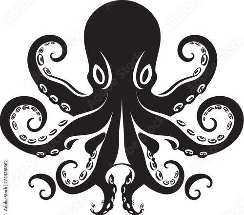 Cephalopod Charm Iconic Emblem Inkwell Vision Vector Logo