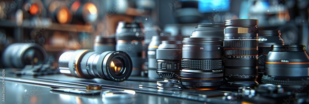visual for web presentation of the lenses and cameras market