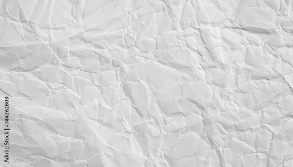 Grunge wrinkled white color paper textured background; high-resolution texture for design