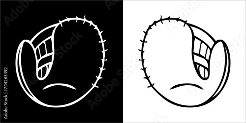 Illustration vector graphics of baseball icon