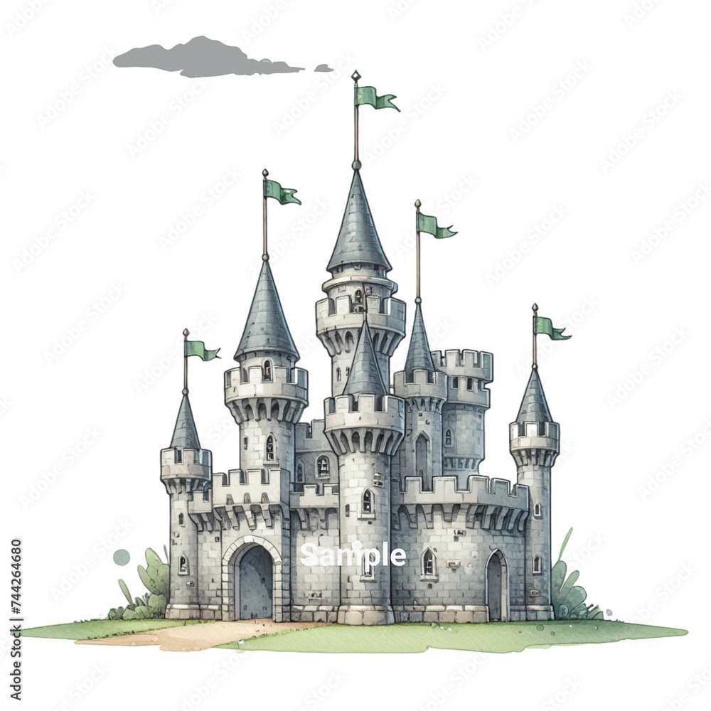 Medieval Princess Castle Derivative AI Art