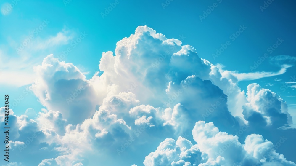 white cloud with blue sky background generative ai white cloud with blue sky background generative ai