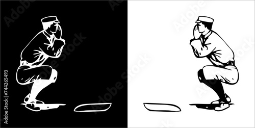 Illustration vector graphics of baseball icon