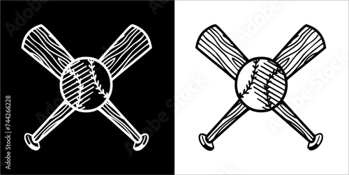 Illustration vector graphics of baseball icon