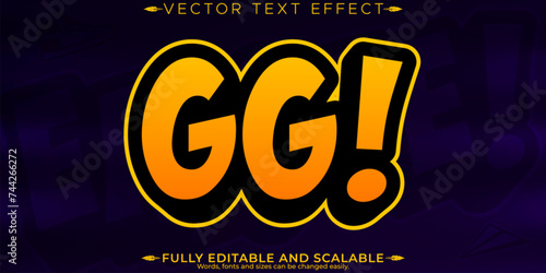 Editable text effect, editable emote icon and trendy customizable font style