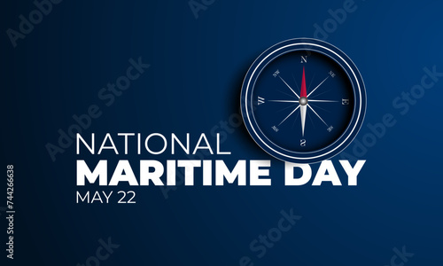 Happy National Maritime Day May 22 Background vector illustration