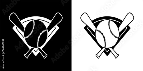 Illustration vector graphics of baseball icon