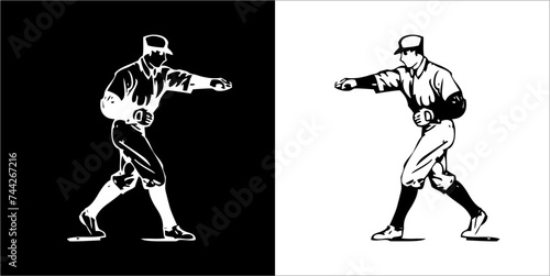 Illustration vector graphics of baseball icon