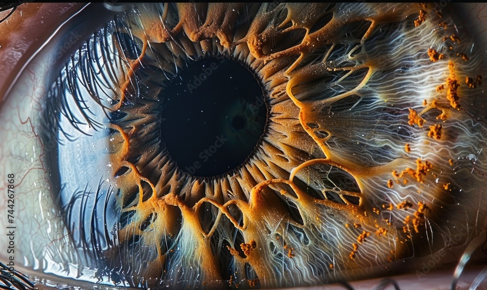 Macro image of a human eye 