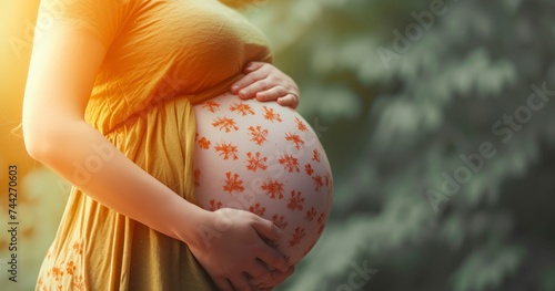 The Poignant Beauty of a Pregnant Female's Belly Captured in a Photo