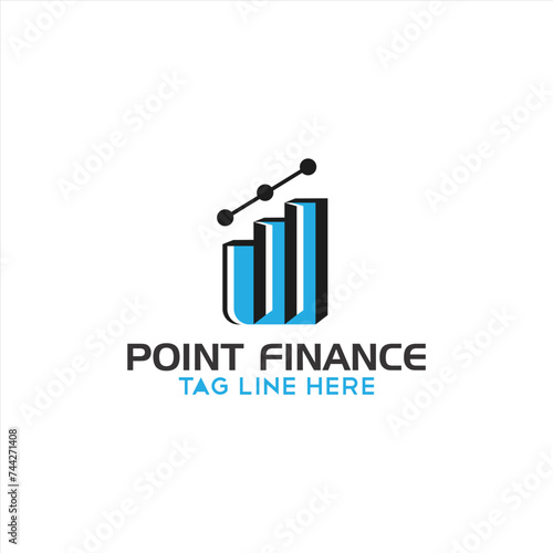Finance economy market logo vector