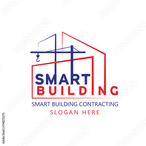 Logo for contracting, building, engineering and real estate construction services