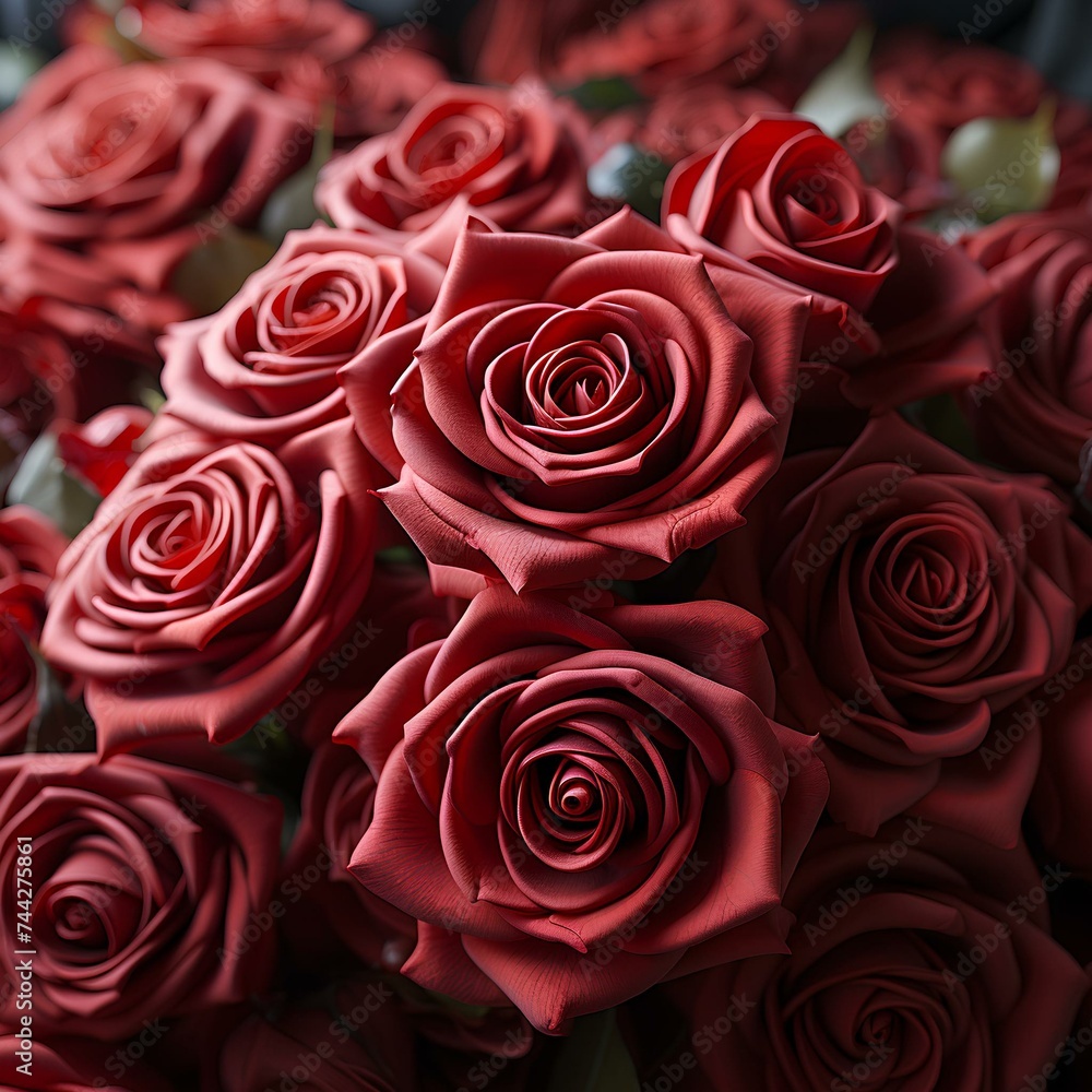 Bouquet of beautiful red roses in close up Bouquet of beautiful red roses in close up
