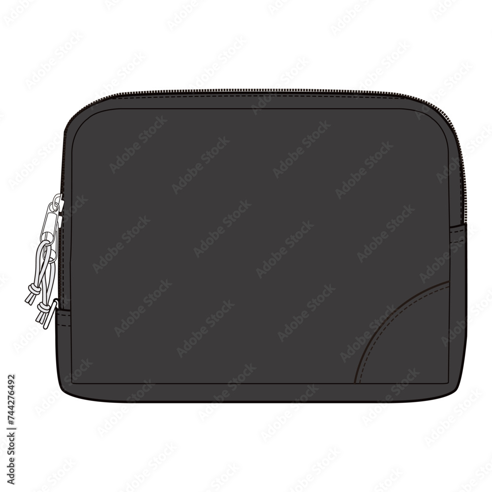 Medium Zip Wallet Design Flat Sketch Vector Illustration Medium Zip Wallet Design Flat Sketch Vector Illustration