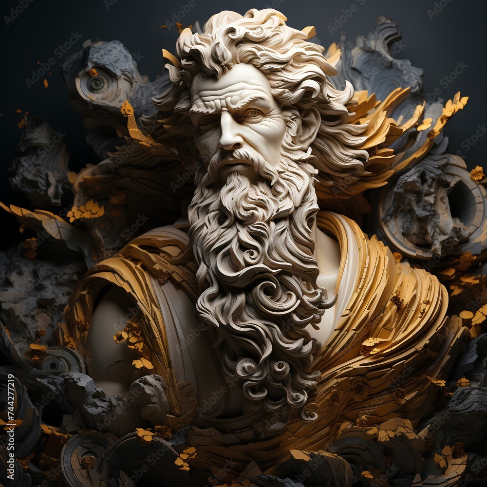 Mythological god of ancient Greek culture, Zeus Mythological god of ancient Greek culture, Zeus