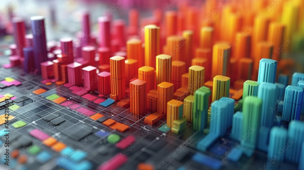 Diversified Portfolio Matrix A 3D matrix with different colored blocks representing various industries and sectors. The image highlights the importance of diversifying investments Diversified Portfolio Matrix A 3D matrix with different colored blocks representing various industries and sectors. The image highlights the importance of diversifying investments