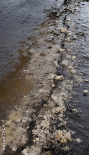Photo showing oil waste leaking