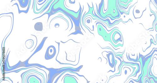Abstract swirling  aquamarine and dark blue pattern illustration