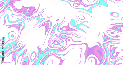 Abstract swirling pink and Aquamarine pattern illustration