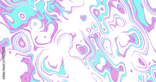 Abstract swirling pink and bright lime pattern illustration © Itawan