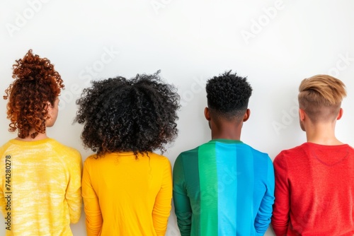 LGBTQ Pride imponderable. Rainbow prideless colorful lgbtq+ sexual health diversity Flag. Gradient motley colored homosexual LGBT rights parade festival hrt diverse gender illustration photo