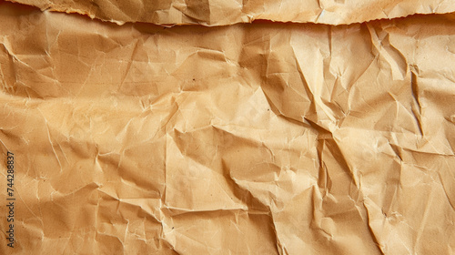 Brown paper bag texture, crumpled, wrinkled.