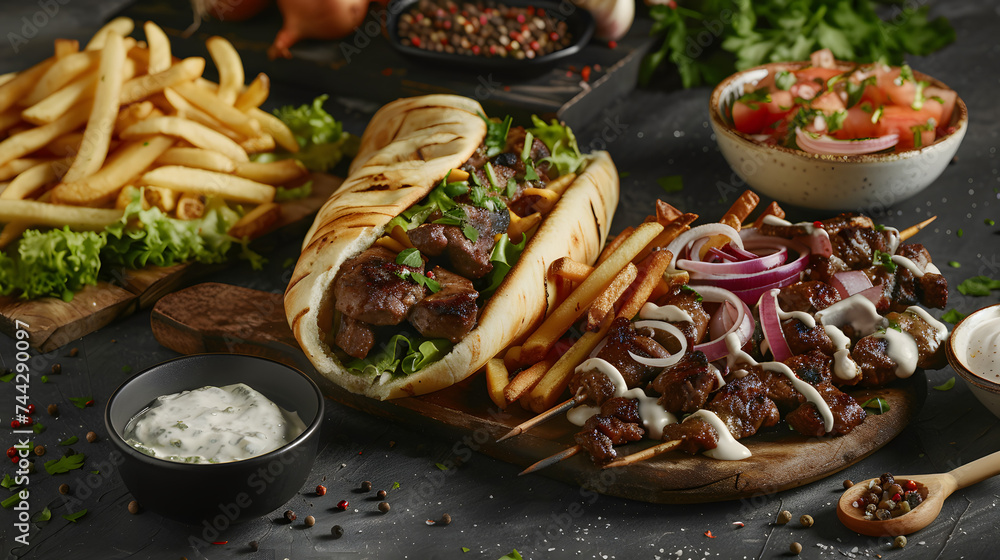 delicious mexican chicken wrap. Generative AI delicious mexican chicken wrap. Generative AI